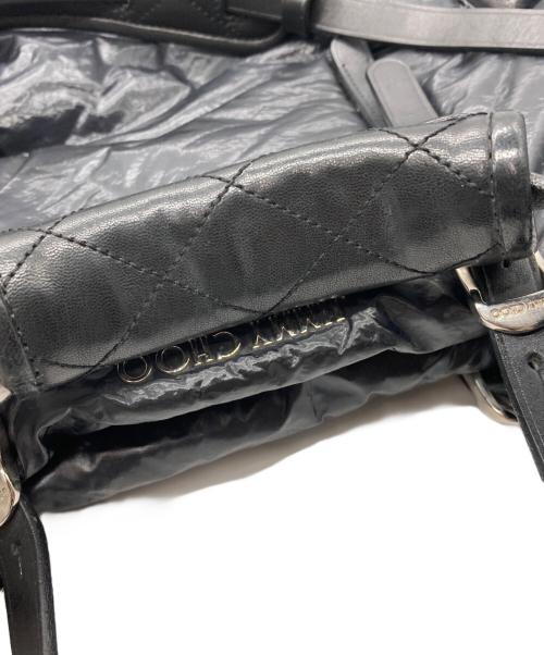 JIMMY CHOO（ジミーチュウ）JIMMY CHOO (ジミーチュウ) ナイロンレザーコンビ2WAYバック ブラックの古着・服飾アイテム
