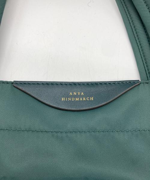ANYA HINDMARCH（アニヤ・ハインドマーチ）ANYA HINDMARCH (アニヤ・ハインドマーチ) Chubby Wink スマイリーナイロントートバック グリーンの古着・服飾アイテム