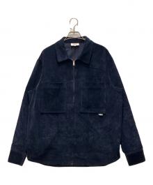 maison kitsune（メゾンキツネ）の古着「ZIPPED OVERSHIRT」｜ネイビー