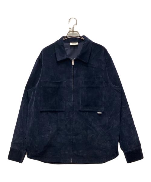 maison kitsune（メゾンキツネ）MAISON KITSUNE (メゾンキツネ) ZIPPED OVERSHIRT ネイビー サイズ:Mの古着・服飾アイテム