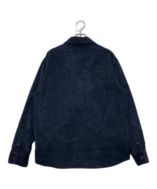maison kitsune（メゾンキツネ）MAISON KITSUNE (メゾンキツネ) ZIPPED OVERSHIRT ネイビー サイズ:Mの古着・服飾アイテム
