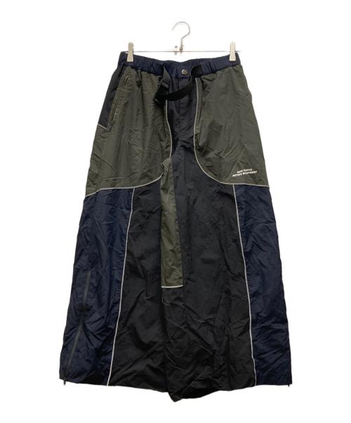NON TOKYO（ノントーキョー）NON TOKYO (ノントーキョー) SWITCHING NYLON PANTS ブラック×グレー サイズ:1の古着・服飾アイテム