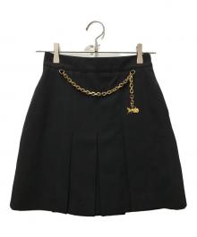 CELINE（セリーヌ）の古着「サルキーチェーン スカート」｜ブラック