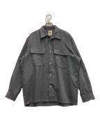 stussyステューシー）の古着「90’sオープンカラーシャツ」｜グレー