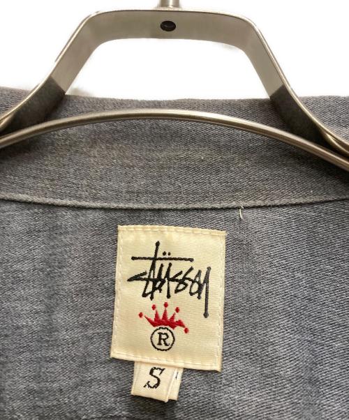 stussy（ステューシー）stussy (ステューシー) 90’sオープンカラーシャツ グレー サイズ:Sの古着・服飾アイテム