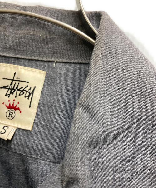 stussy（ステューシー）stussy (ステューシー) 90’sオープンカラーシャツ グレー サイズ:Sの古着・服飾アイテム