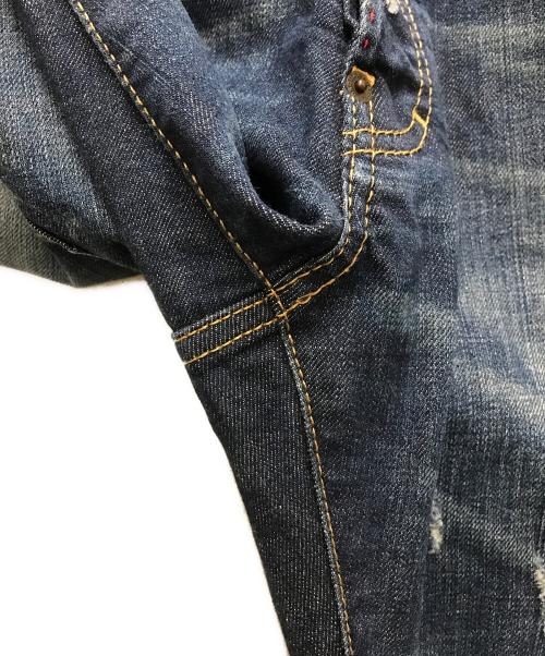 DSQUARED2（ディースクエアード）DSQUARED2 (ディースクエアード) ダメージ加工スキニーデニムパンツ ネイビー サイズ:48の古着・服飾アイテム
