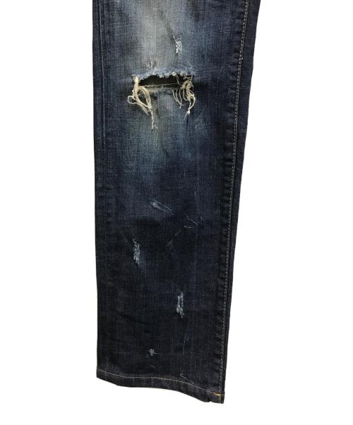 DSQUARED2（ディースクエアード）DSQUARED2 (ディースクエアード) ダメージ加工スキニーデニムパンツ ネイビー サイズ:48の古着・服飾アイテム