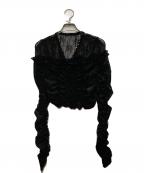 PRANK PROJECTプランクプロジェクト）の古着「Lace Gathered Top」｜ブラック