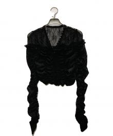 PRANK PROJECT（プランクプロジェクト）の古着「Lace Gathered Top」｜ブラック