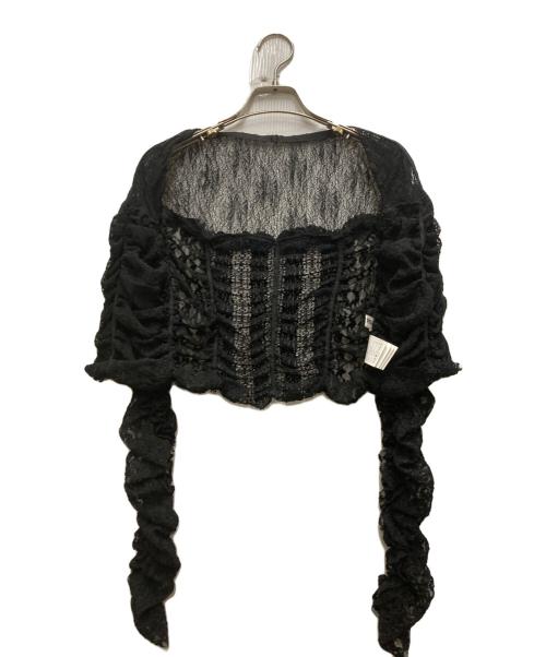 PRANK PROJECT（プランクプロジェクト）PRANK PROJECT (プランクプロジェクト) Lace Gathered Top ブラック サイズ:FREEの古着・服飾アイテム