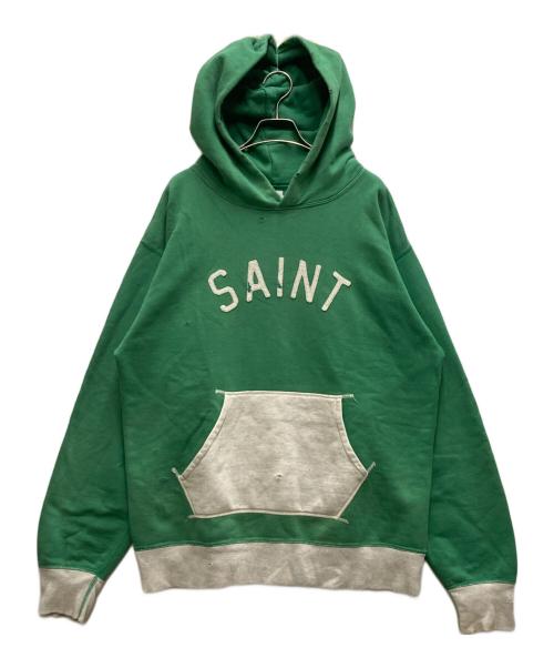 SAINT MICHAEL（セントマイケル）SAINT MICHAEL (セントマイケル) 22SS HOODIE FELT GREEN グリーン サイズ:Lの古着・服飾アイテム