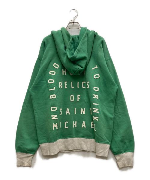 SAINT MICHAEL（セントマイケル）SAINT MICHAEL (セントマイケル) 22SS HOODIE FELT GREEN グリーン サイズ:Lの古着・服飾アイテム