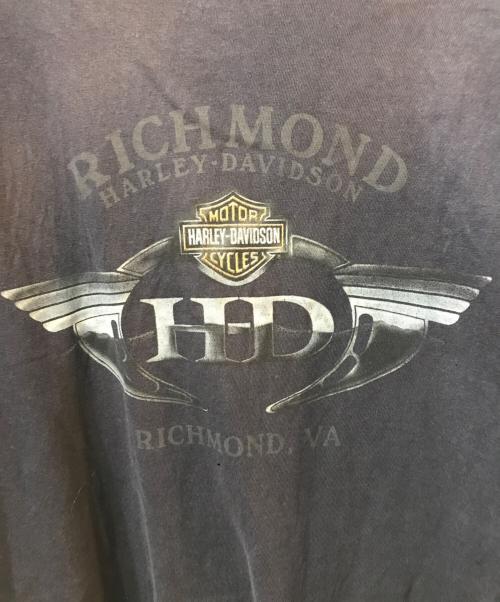 HARLEY-DAVIDSON（ハーレーダビッドソン）HARLEY-DAVIDSON (ハーレーダビッドソン) 00'S ブルーフレイム L/S TEE ネイビー サイズ:XLの古着・服飾アイテム