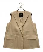 DRAWERドゥロワー）の古着「PRE1 Cotton SilkTwill Gilet」｜ベージュ
