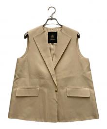 DRAWER（ドゥロワー）の古着「PRE1 Cotton SilkTwill Gilet」｜ベージュ