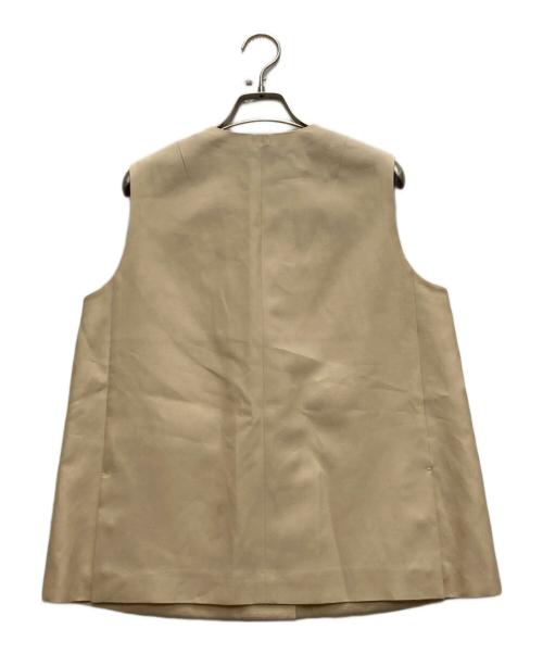 DRAWER（ドゥロワー）Drawer (ドゥロワー) PRE1 Cotton SilkTwill Gilet ベージュ サイズ:36の古着・服飾アイテム