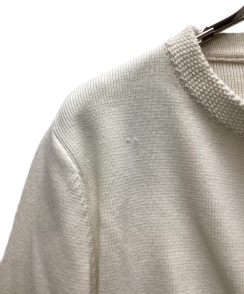 anuans（アニュアンス）anuans (アニュアンス) オリジナルボタンノーカラーニットジャケット ホワイト サイズ:ｆreeの古着・服飾アイテム