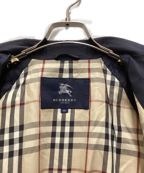 BURBERRY LONDON（バーバリーロンドン）BURBERRY LONDON (バーバリーロンドン) 裏地ノバチェックステンカラーコート ネイビー サイズ:38の古着・服飾アイテム