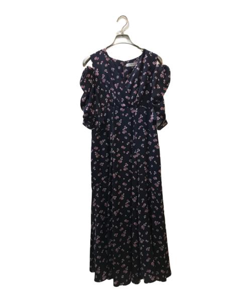 HER LIP TO（ハーリップトゥ）Her lip to (ハーリップトゥ) Marguerite Open Shoulder Dress ネイビー サイズ:Mの古着・服飾アイテム