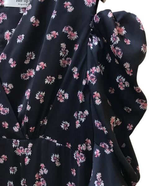 HER LIP TO（ハーリップトゥ）Her lip to (ハーリップトゥ) Marguerite Open Shoulder Dress ネイビー サイズ:Mの古着・服飾アイテム