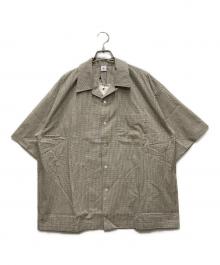 mocT（モクティ）の古着「CHECK S/S OPEN-COLLAR SHIRT」｜グレー×イエロー