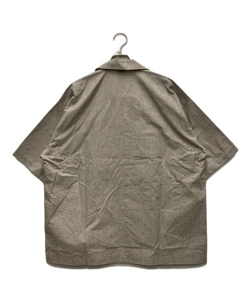 mocT（モクティ）mocT (モクティ) CHECK S/S OPEN-COLLAR SHIRT グレー×イエロー サイズ:Lの古着・服飾アイテム