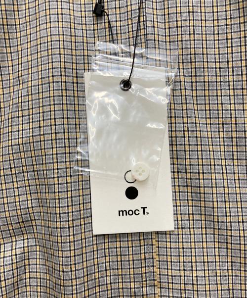 mocT（モクティ）mocT (モクティ) CHECK S/S OPEN-COLLAR SHIRT グレー×イエロー サイズ:Lの古着・服飾アイテム