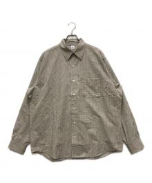 mocT（モクティ）の古着「CHECK L/S OPEN-COLLAR SHIRT」｜グレー×イエロー