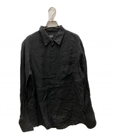 中古・古着通販】A.P.C. (アーペーセー) リネンシャツ ブラック サイズ
