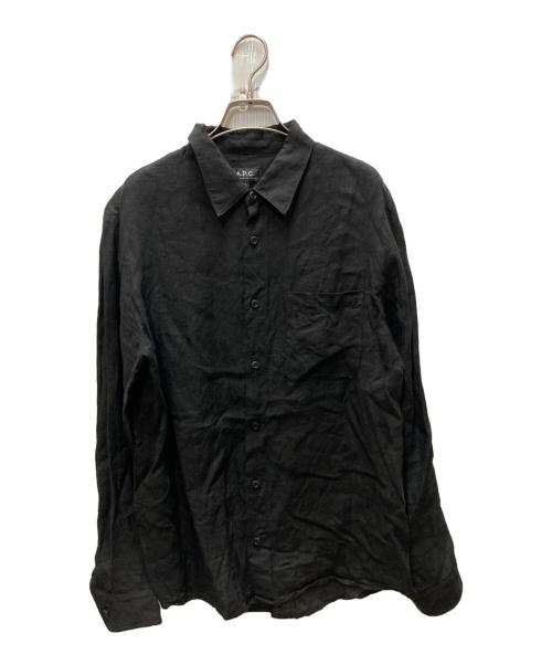 A.P.C.（アーペーセー）A.P.C. (アーペーセー) リネンシャツ ブラック サイズ:Sの古着・服飾アイテム