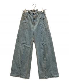 週末値下げマルジェラ　36サイズ　ダメージ加工ライトブルーデニムパンツ 中古・古着通販】Maison Margiela (メゾンマルジェラ) 再構築デニム