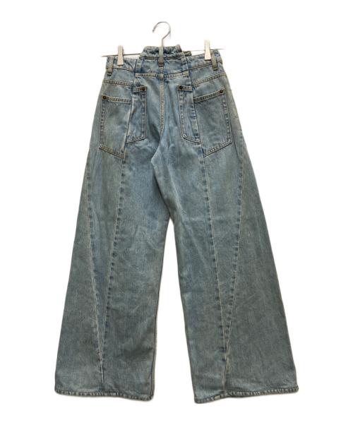 Maison Margiela（メゾンマルジェラ）Maison Margiela (メゾンマルジェラ) 再構築デニムパンツ ブルー サイズ:36の古着・服飾アイテム
