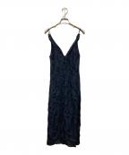 Mame Kurogouchiマメクロゴウチ）の古着「Floral Jacquard Camisole Dress」｜ネイビー