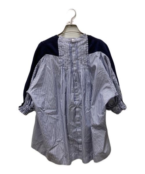 sacai（サカイ）sacai (サカイ) ニット切り替えブラウス ネイビー サイズ:1の古着・服飾アイテム