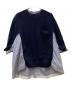 sacai（サカイ）の古着「ニット切り替えブラウス」｜ネイビー