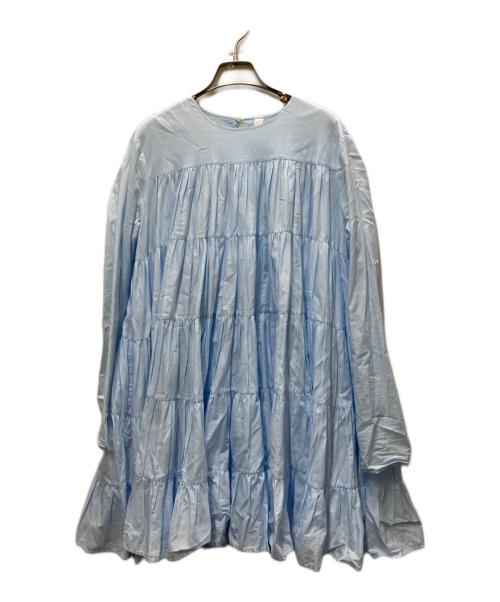 merlette（マーレット）merlette (マーレット) ギャザーワンピース ブルー サイズ:XSの古着・服飾アイテム