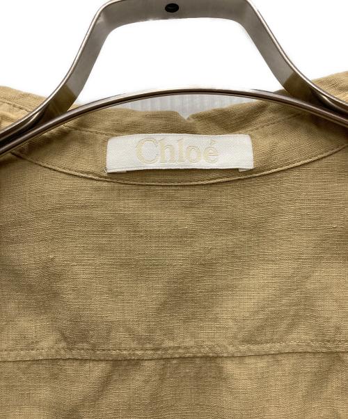Chloe（クロエ）Chloe (クロエ) リネン混シャツ ベージュ サイズ:36の古着・服飾アイテム
