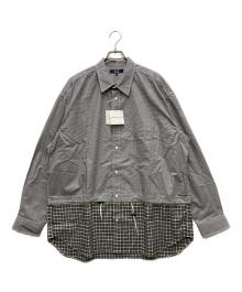 COMME des GARCONS HOMME（コムデギャルソン オム）の古着「L/Sチェック切替シャツ」｜グレー