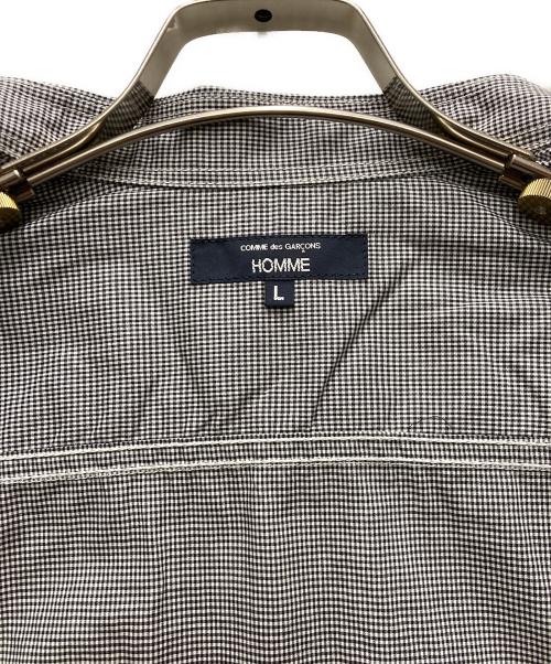 COMME des GARCONS HOMME（コムデギャルソン オム）COMME des GARCONS HOMME (コムデギャルソン オム) L/Sチェック切替シャツ グレー サイズ:Lの古着・服飾アイテム