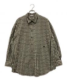 MANOF（マノフ）の古着「OVER SIZED 2WAY SHIRTSトップス」｜ブラック×イエロー