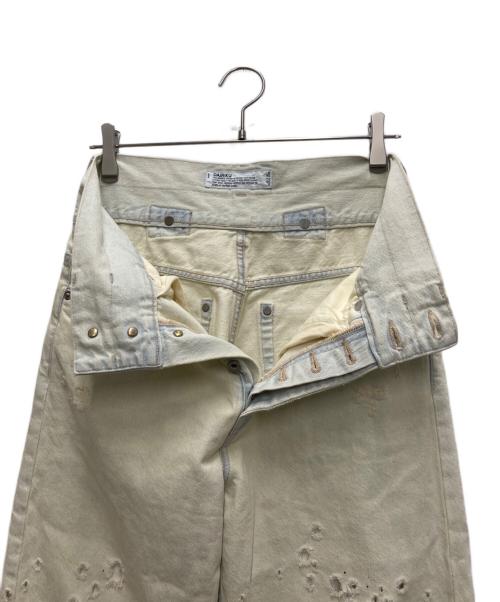 DAIRIKU（ダイリク）DAIRIKU (ダイリク) 25SS W-VELT SUPER DAMAGE DENIM ベージュ サイズ:Mの古着・服飾アイテム