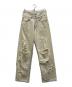 DAIRIKU（ダイリク）の古着「25SS W-VELT SUPER DAMAGE DENIM」｜ベージュ