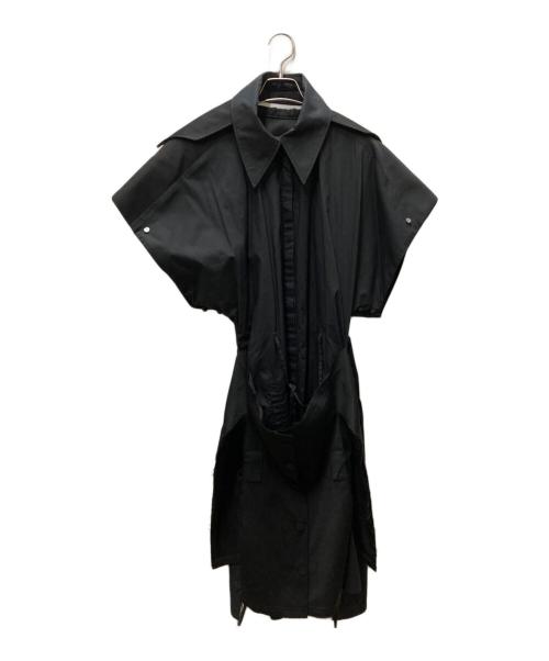 SEIVSON（セイヴソン）SEIVSON (セイヴソン) ドッキングデザインワンピース ブラック サイズ:記載なしの古着・服飾アイテム