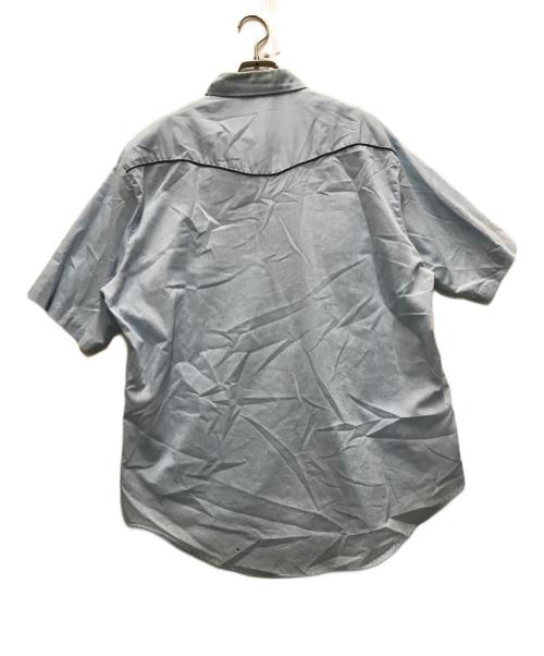 SUNDANCE（サンダンス）SUNDANCE (サンダンス) 70's USA製半袖ウエスタンシャツ ブルー サイズ:XLの古着・服飾アイテム