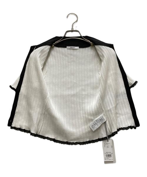 Snidel（スナイデル）Snidel (スナイデル) フリルニットトップス ホワイト サイズ:FREEの古着・服飾アイテム