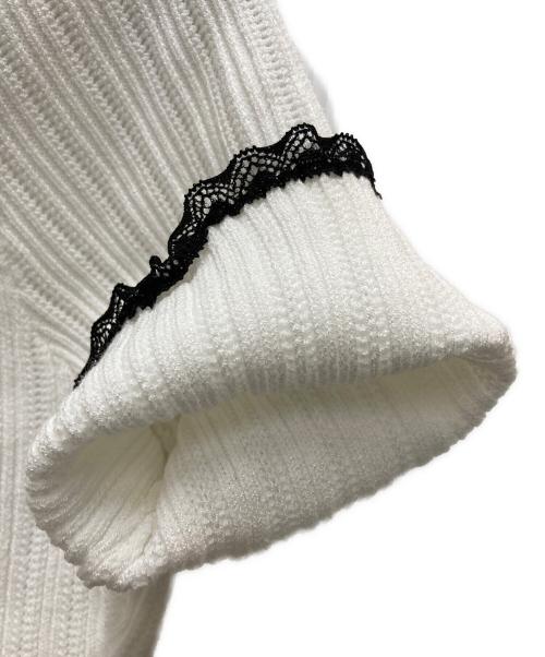 Snidel（スナイデル）Snidel (スナイデル) フリルニットトップス ホワイト サイズ:FREEの古着・服飾アイテム