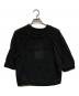 MARTIN KIM（マーティンキム）の古着「THREE QUARTER SLEEVE LOGO KNIT PULLOVER」｜ブラック