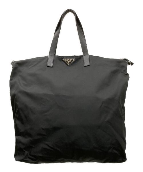 PRADA（プラダ）PRADA (プラダ) HFワッペン付 2WAYバッグ ブラックの古着・服飾アイテム