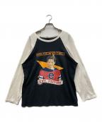 VINTAGEヴィンテージ）の古着「90's EVIL EMPIRE ラグランTee」｜ブラック×ホワイト